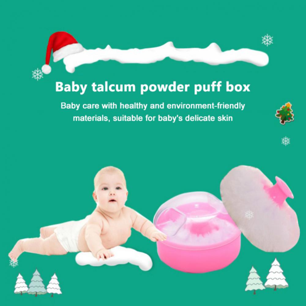 High Quality Portable Box Case Container Useful Baby Talcum Powder Box Sponge Box Case Container Talcum Powder Puff Box Soft