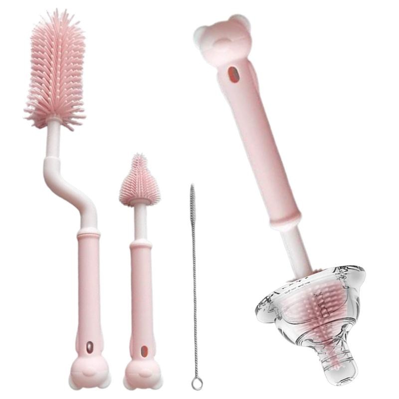 Silicone Cup Brush Cup Scrubber Glass Cleaner Kitchen Cleaning Tool Long Handle Drink Wineglass Bottle Glass Cup Cleaning Brush