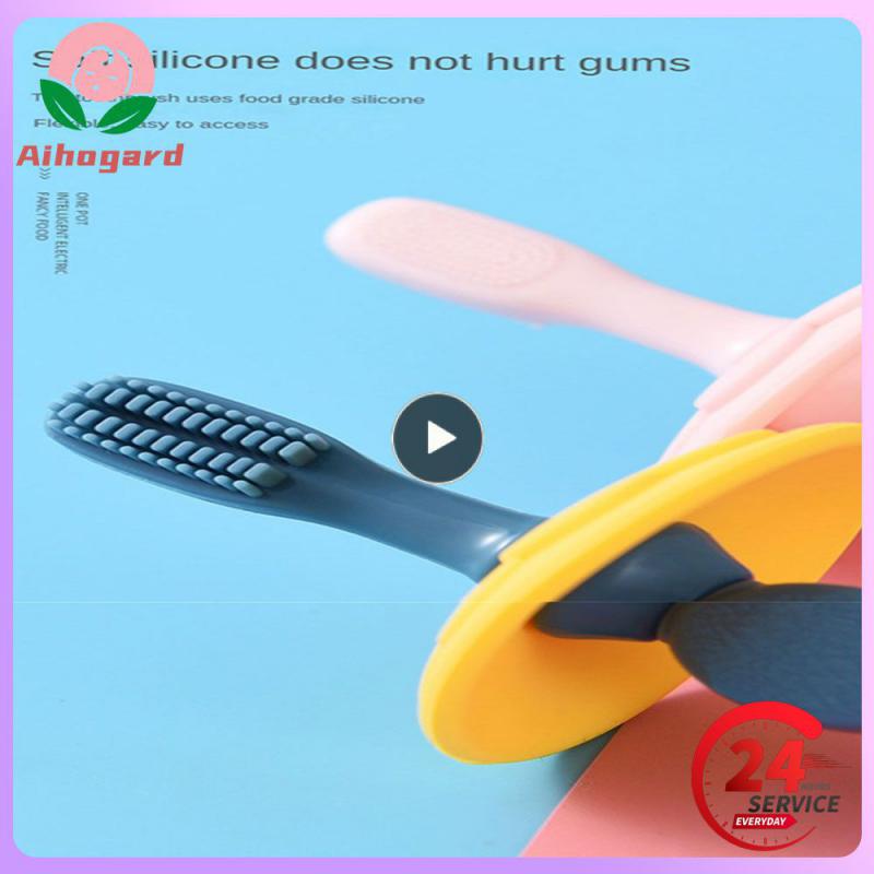 Clean And Safe Baby Silicone Toothbrush Food-grade Silicone Baby Cleaning Brush Deep Cleaning Infant Toothbrush Childrens Gift