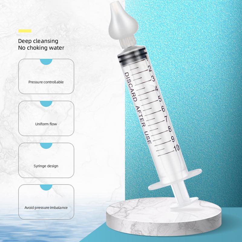 2Pcs Baby Nose Clean Needle Tube Infant Baby Care Nasal Aspirator Cleaner 10ML Nasal Washer