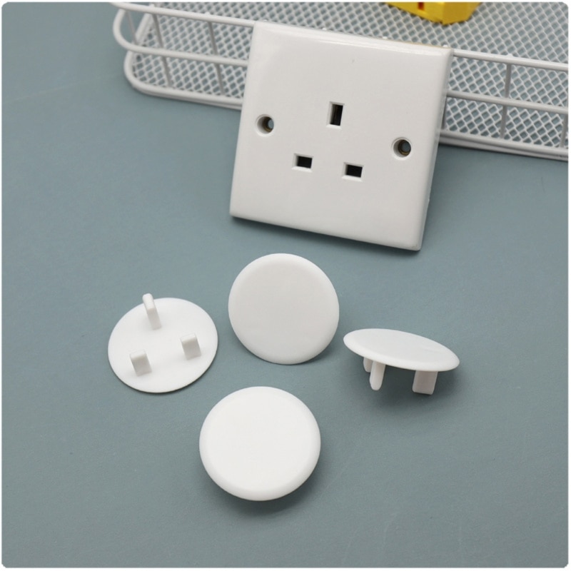 20-pieces UK Power Socket Baby Child Safety for Protection Device Anti-shock Plug Protector White Color Socket Cover A2UB