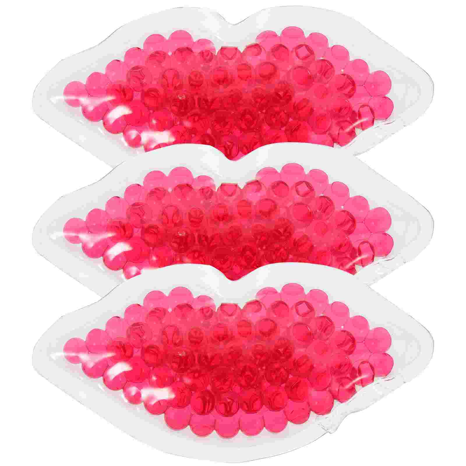 3 Pcs Accessories Lip Gel Mask Cooling Pad Portable Patch Beauty Face Health Care Accessory Summer Silica Pads