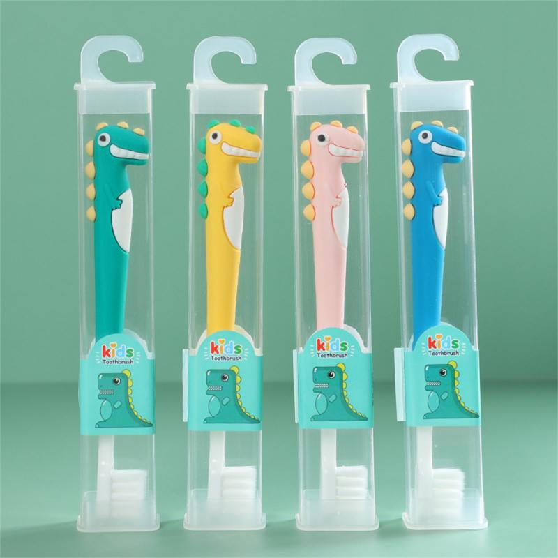 Baby Toothbrush Baby Tooth Brushing Artifact Independent Packaging Soft Hair Childrens Toothbrush Toothbrushes Dinosaur Cartoon