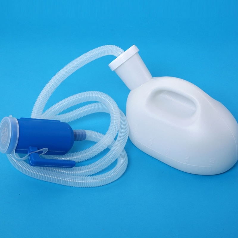 Men Reusable Pee Jug Male Urine Bottle Long Tube with Lid Portable Thicken Men's Potty 2000ml for Hospital Camping Car A2UB
