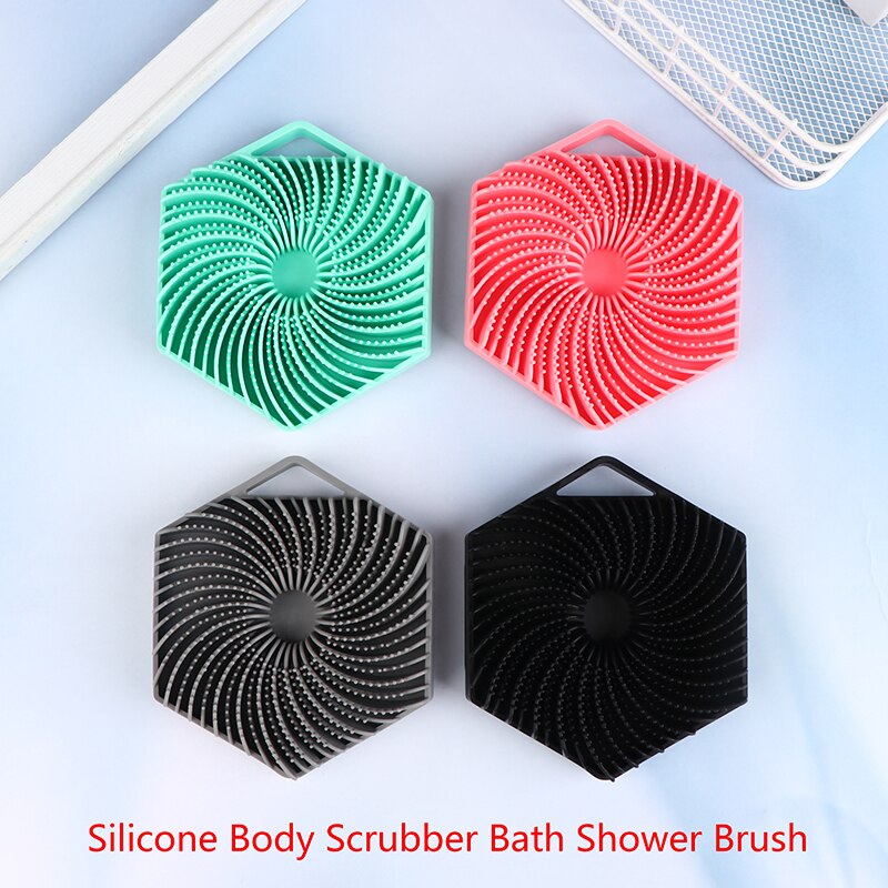 Silicone Body Scrubber Bath Shower Brush Multi-functional Portable Wall-mounted Hair Skin Care Cleaning Brushes