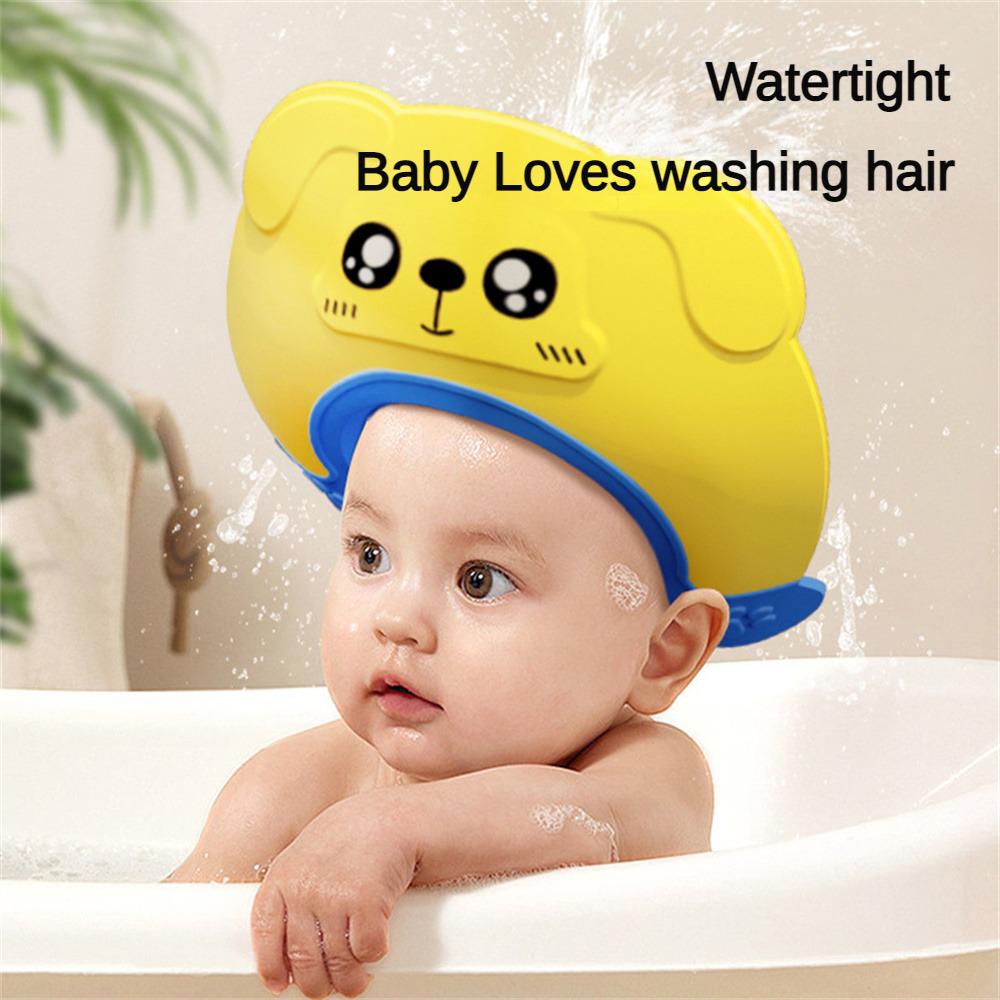 Adjustable Baby Bath Shower Cap Widen The Head Circumference And Waterproof Ear Protection Childrens Shampoo Cap Baby Items