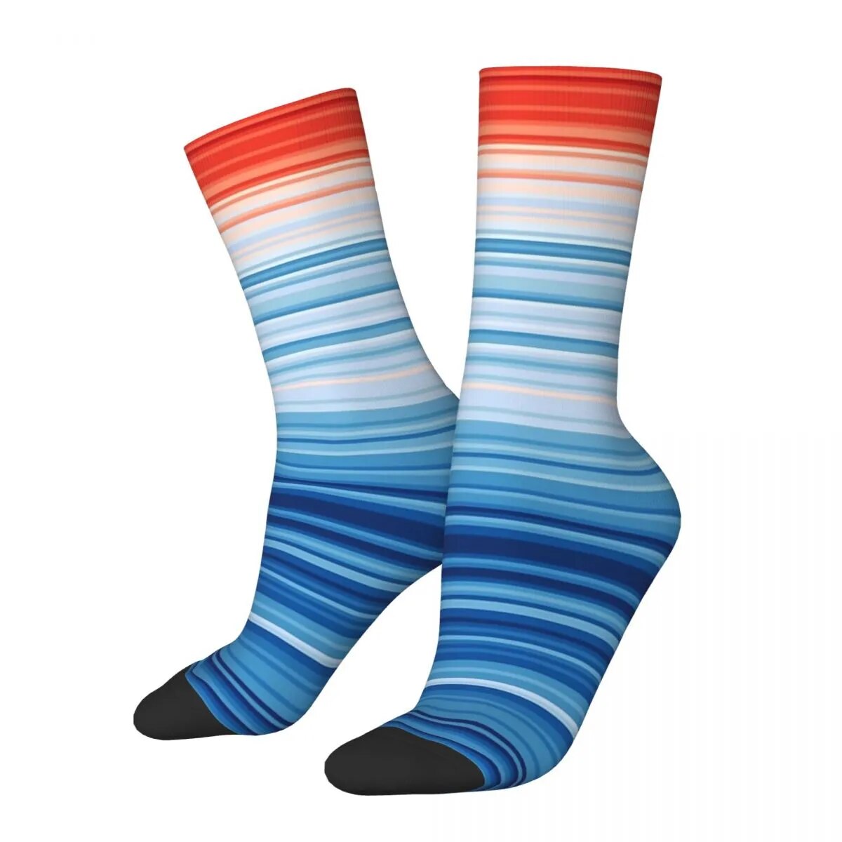 Climate Change Stripes Socks Harajuku High Quality Stockings All Season Long Socks Accessories for Man Woman Gifts