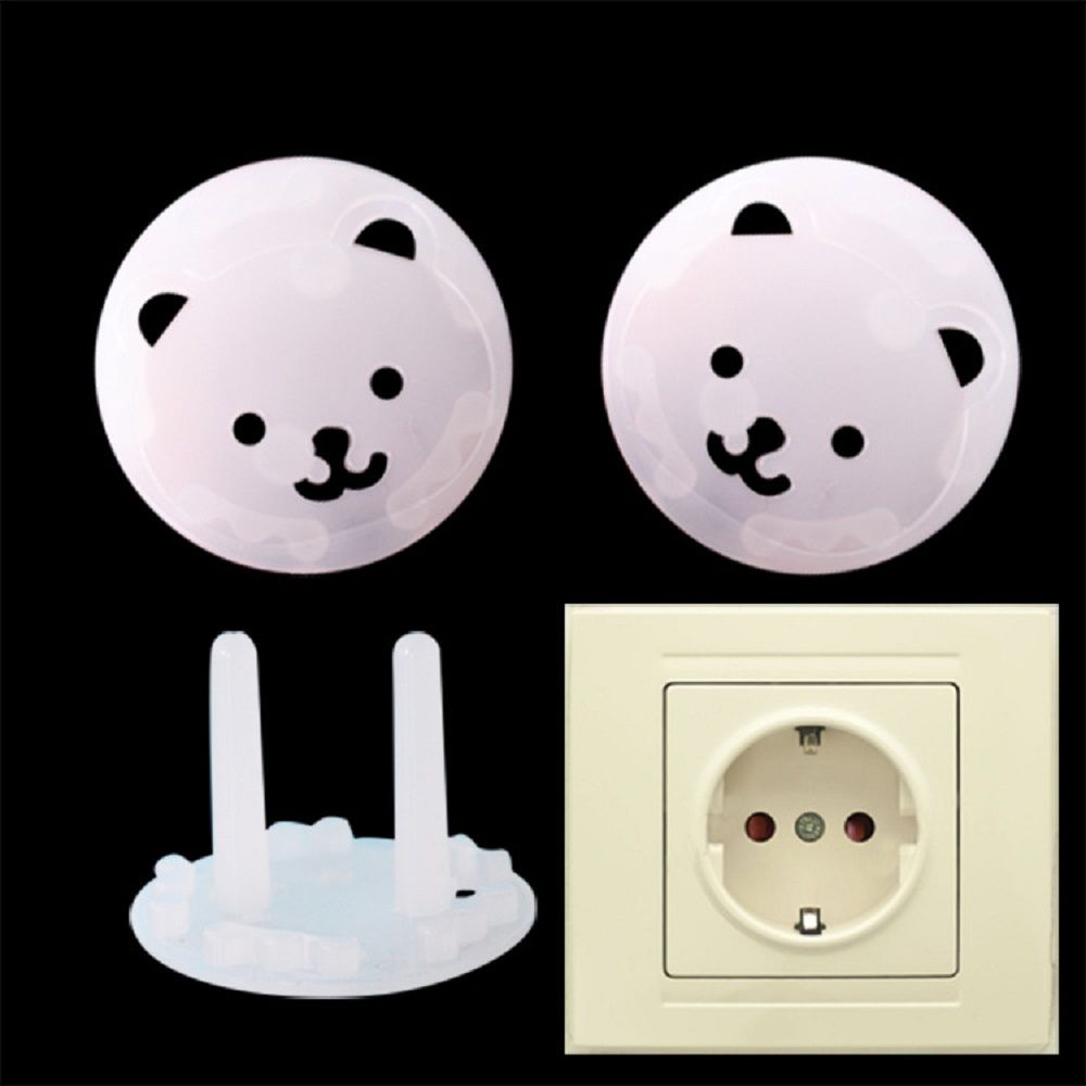 10pcs Baby Safety Child Electric Socket Outlet Plug Protection Security Two Phase Safe Lock Cover Kids Sockets Cover Plugs