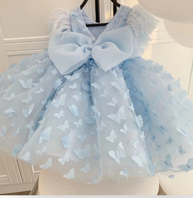 1-8Y Toddler Dress Kids Girls Party Summer Big bow Tutu Dress Layered Tulle Dress Princess Birthday Dresses