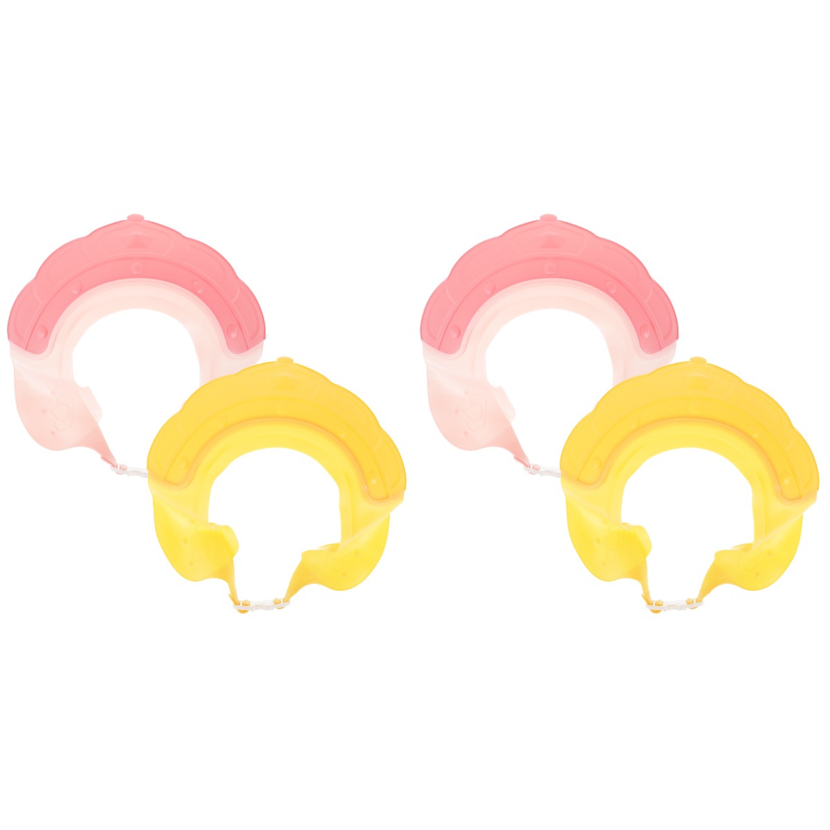 4 Pcs Shower Cap Kids Silicone Cap Toddler Shower Baby Hair Washing Shield Ear Caps Hat Kids Silica Gel Water Head Bath Visor