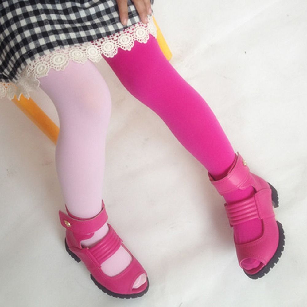 Girls Candy Color Tights For Baby Kids Cute Double Color Pantyhose Girl Spring/Autumn Warm Dance Stockings