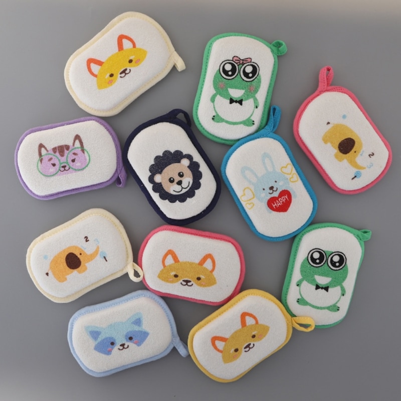 Hot Sale Cute Baby Bath Sponge Soft Bath Foam Shower Sponge for Kids Children Toddlers Newborns Adults Cleaning Towel Brush