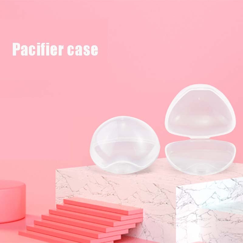4pcs Baby Soother Holders Container Pacifier Box Man-carried Transparent Pacifying Accessories Storage Case Shield