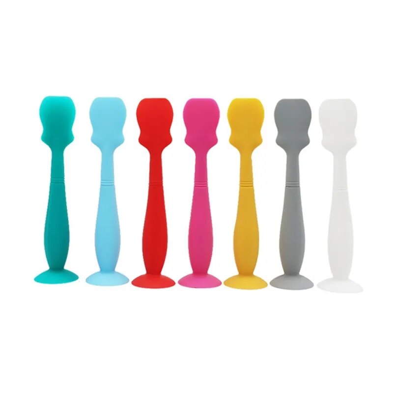 Baby Buttock Brush with Suction Cup Removable Silicone Baby Butts Paste Spatula