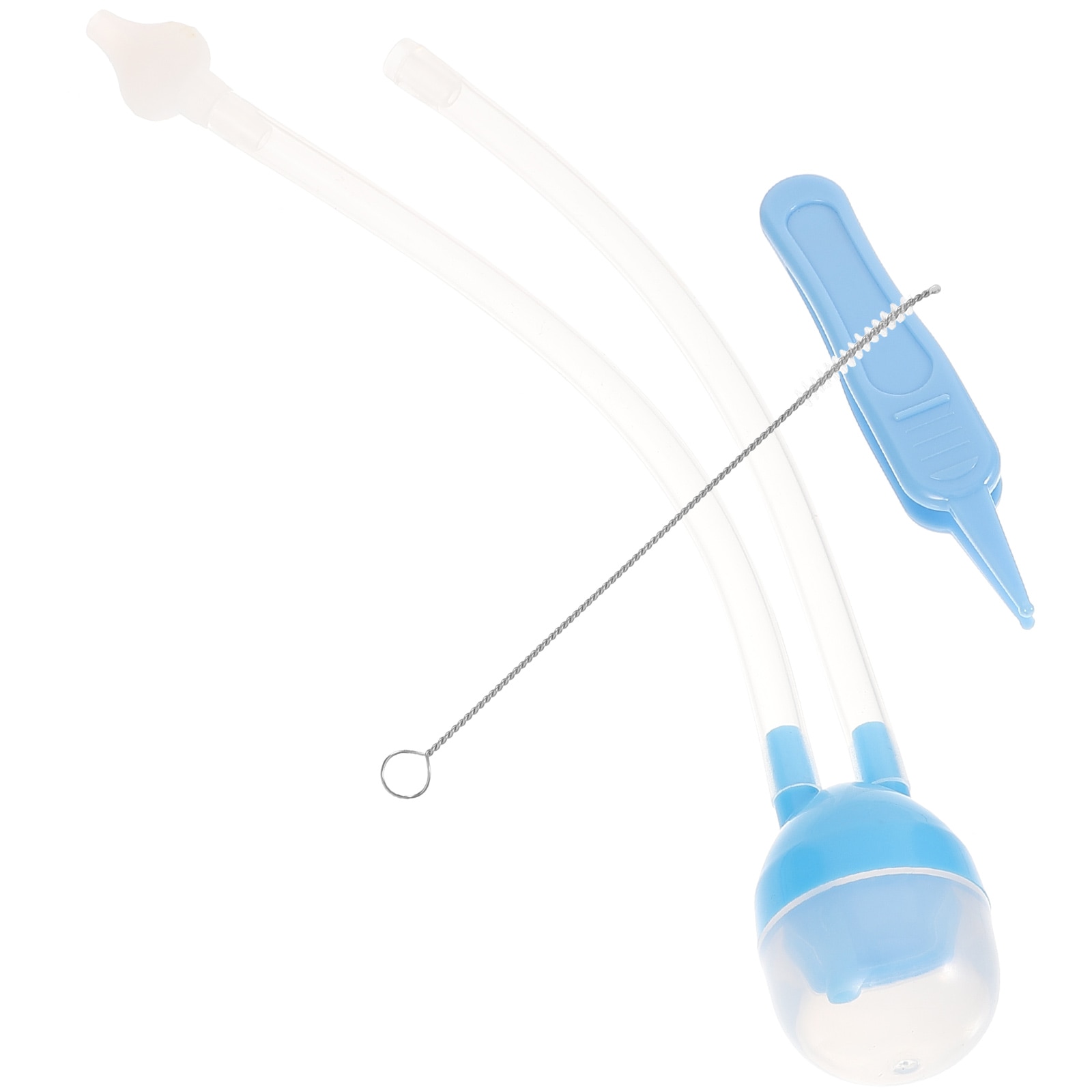 Nose Sucker Gift Infant Nasal Aspirator Suction Newborns Baby Snot Cleaning Pipe Silica Gel Reusable Aspirators