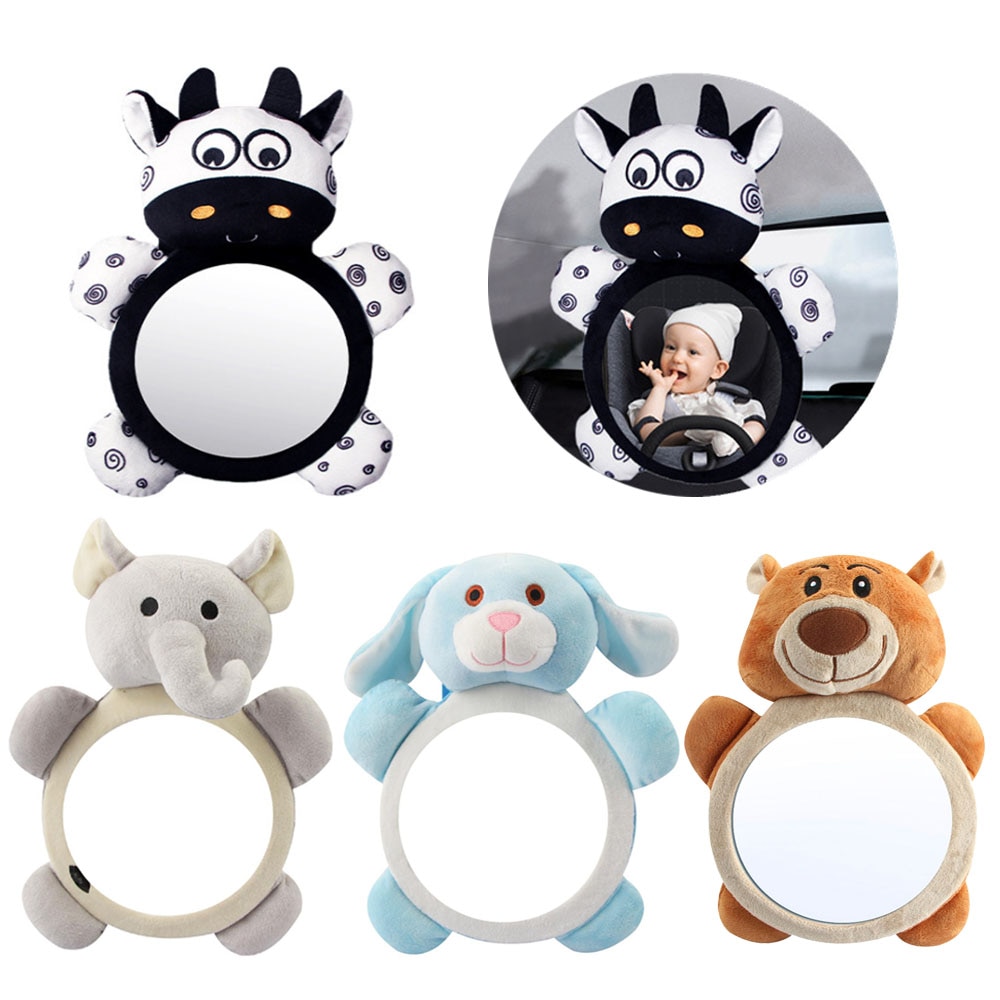 Black White View Back Seat Mirror Baby Car Mirror Safety Seat Headrest Rearview Mirror Baby Facing Rear Ward Car Kids Monitor