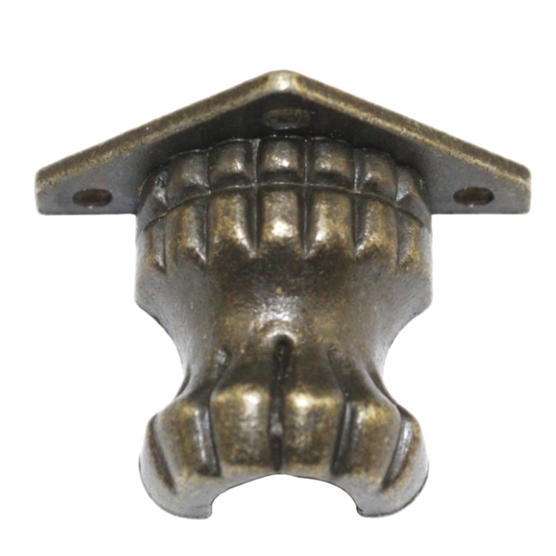 1pcs Antique Brass Jewelry Chest Wood Box Decorative Feet Leg Corner Protector For Furniture Cabinet Protect Hardware