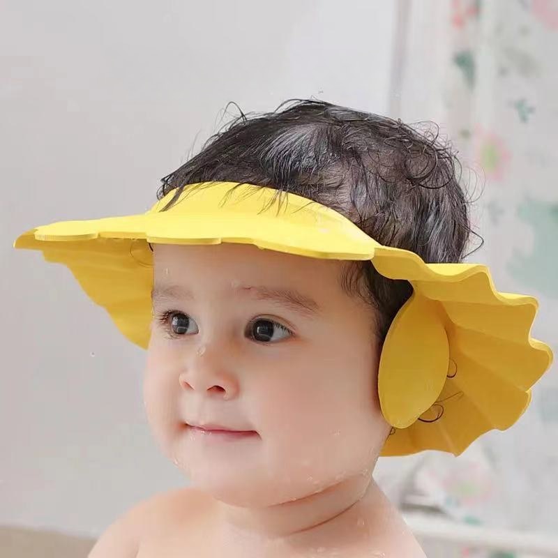 Infant Safe Shampoo Shower Bathing Protection Bath Cap Soft Adjustable Visor Hat for Toddler Kids Children Hair Washing Shield