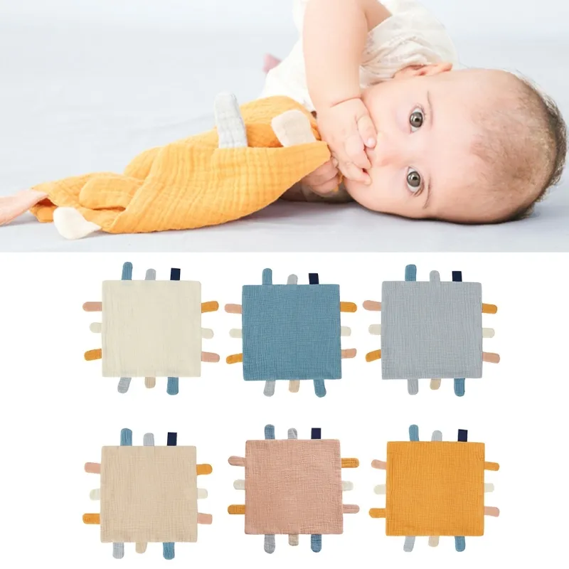 Colorful Baby Security Blanket Muslin Baby Lovey for Boy Girl Unisex Cotton Soft DropShipping