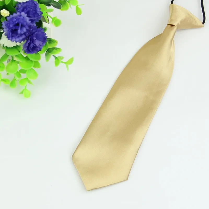 School Boys Children Kids Baby Wedding Solid Colour Elastic Tie Necktie Fashion