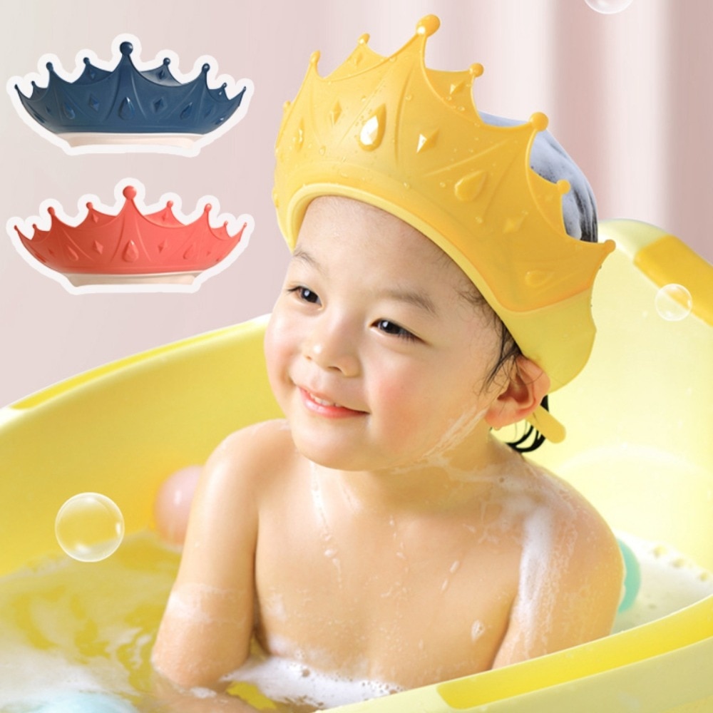 Silicone Hair Wash Hat New Waterproof Adjustable Head Cover Ear Protection Shampoo Cap Baby Bathing
