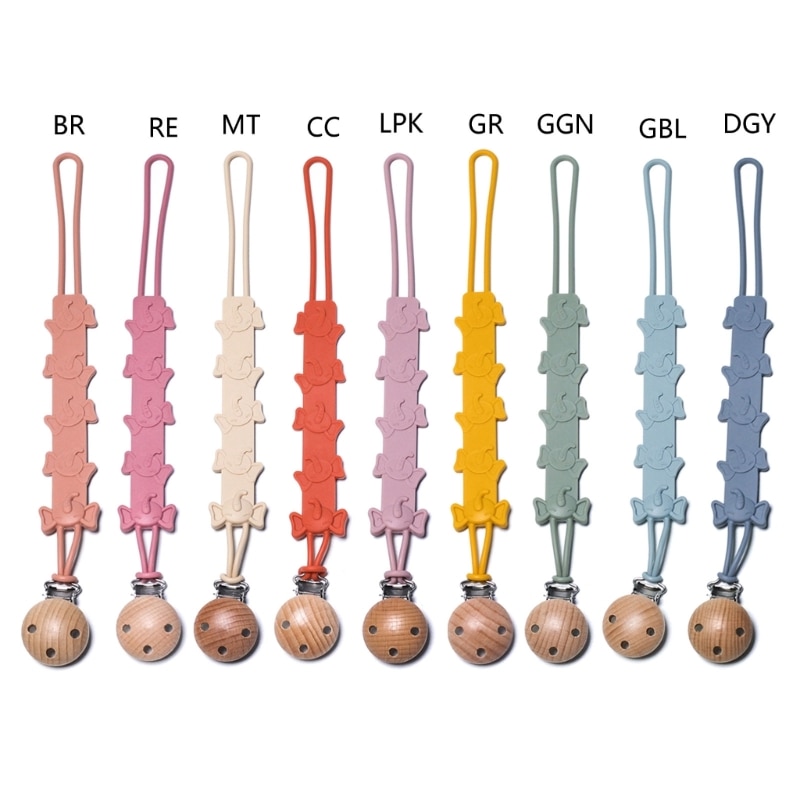 Silicone Pacifier Clip Chain Anti-drop Baby Teething Toy Nipple Soother Organiser Newborns Nursing Essential