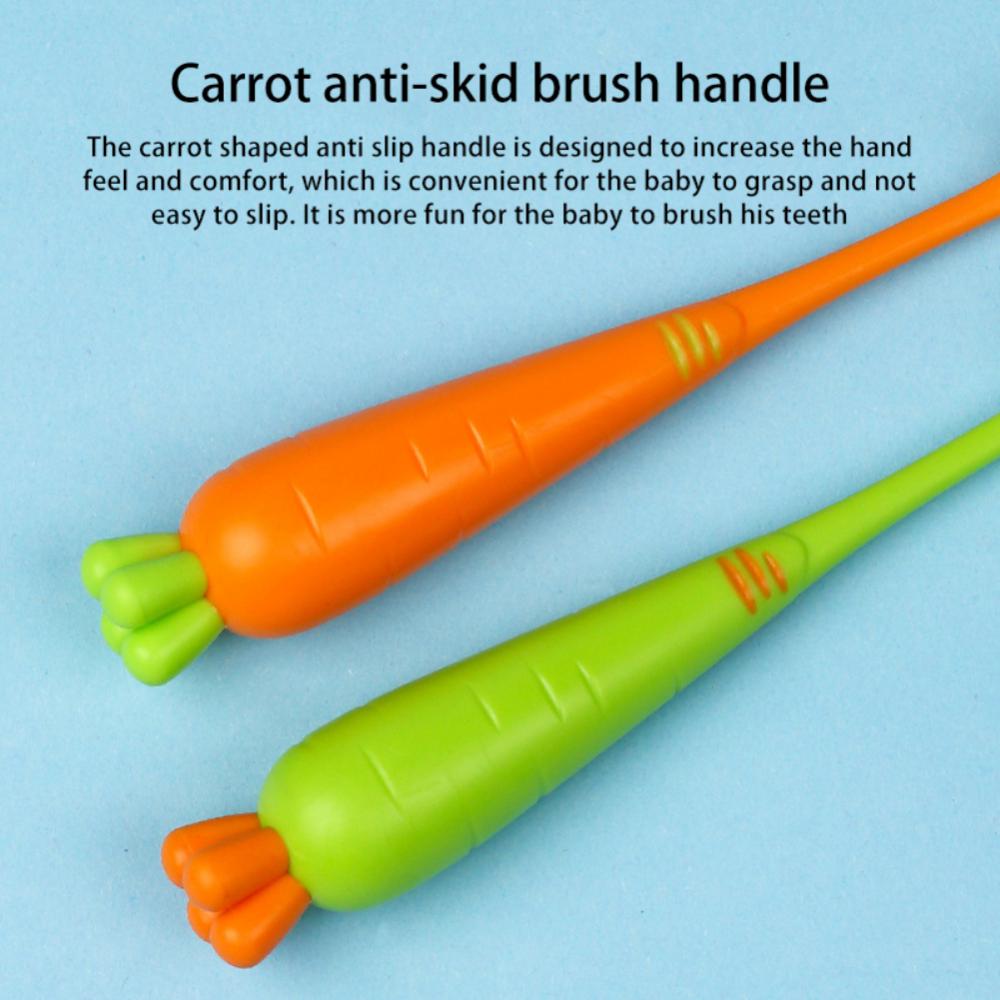 1~5PCS Baby Toothbrush Teeth Care 0-3 Years Old Carrot Shape Baby Brush Cute Toothbrush Teeth Cleaning Brush