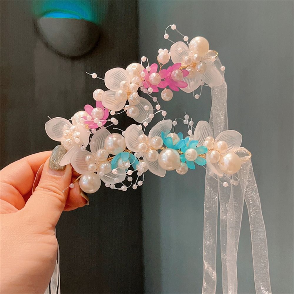 Photography Props Headdress Kids Gift Braid Hair Style Tool Children Wreath Girl Flower Hair Band Korean Style Headband