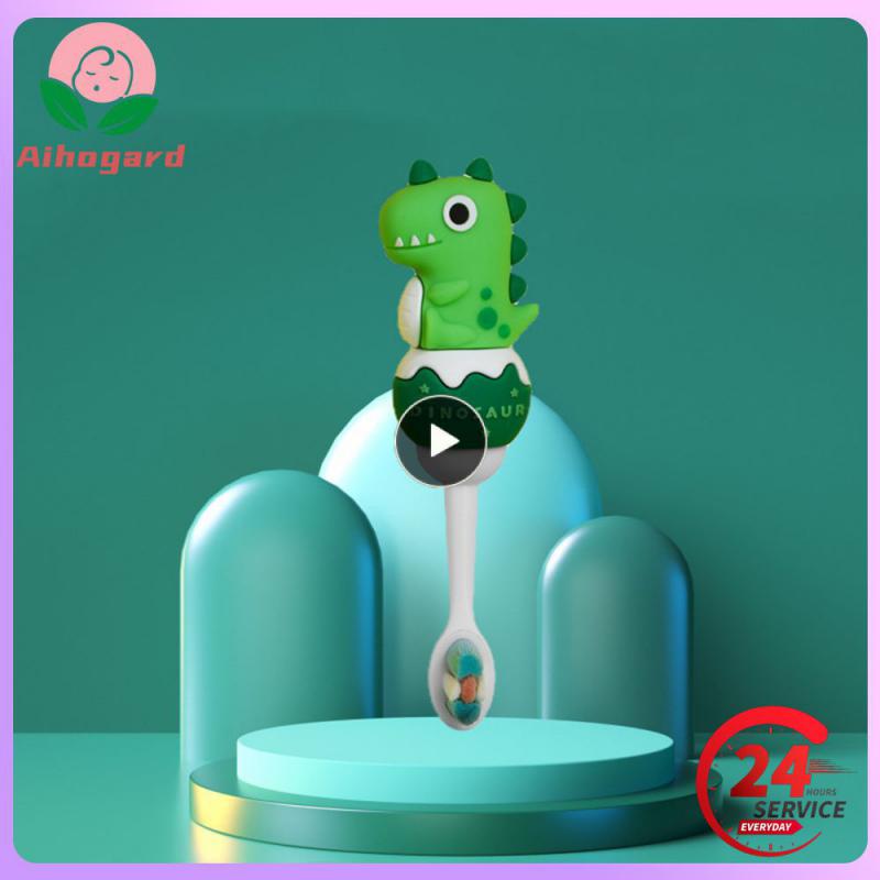 2~10PCS Six Colors Soft Hair Toothbrush Soft Bristles Cartoon Shape Dinosaur Toothbrush Oral Care Tooth Guard For 1-7 Years Old