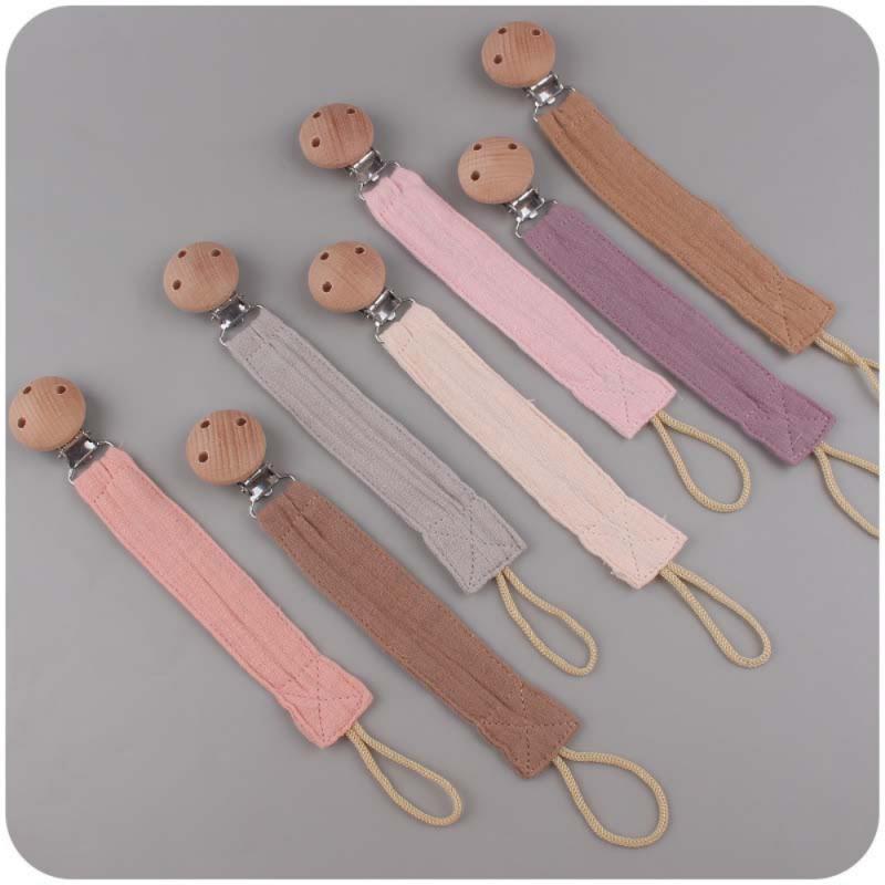 1~5PCS Bracket Nipple Clip Silicone Toy Chain Silicone Wooden Mouth Clip Baby Accessories Anti-loss Pacifier Chain Pendant Baby