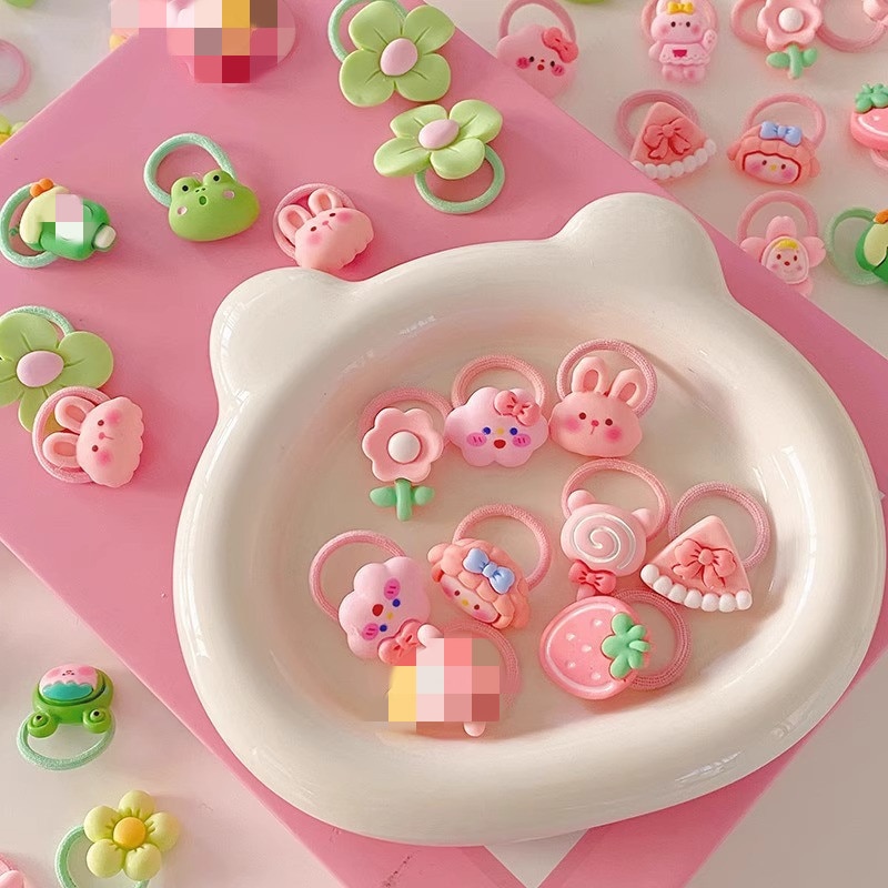 Cute Cartoon Hair Accessories for Toddler Girls 10pc Cute Animal Floral Elastic Hair Bands Kids Headwear