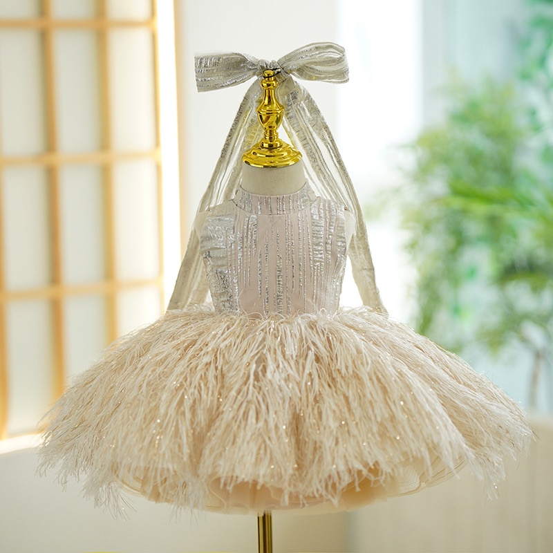 Luxury Little Girl Baby Puffy Dresses Princess costume Ball Gown Kids Birthday Party Clothing Flower girl Dress for Weddings eid