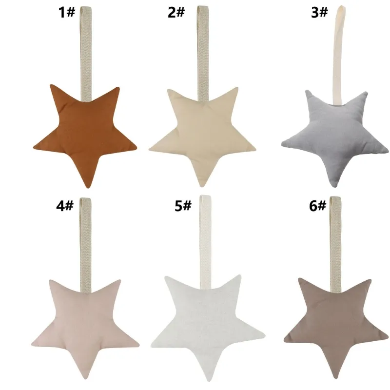 Baby Pacifier Clip Chain Pendant Soft Cotton Star-shape Soother Holder Decor Nipple Hanging Ornament