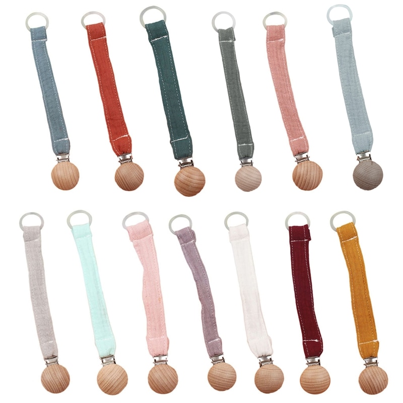 Baby Pacifier Chain Clip Crochet Cartoon Animals Nursing Teether Soother Holder