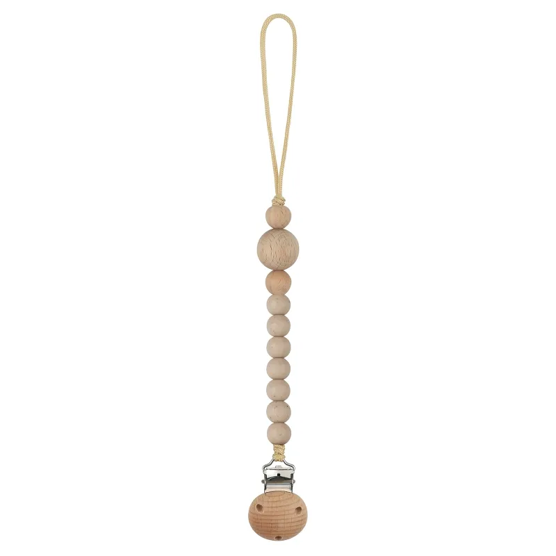 Pacifier Chain with Silicone Teething Beads Food Grade Teether Holder Pacifier Clips Safety Baby Soother Chewer Toy Clip