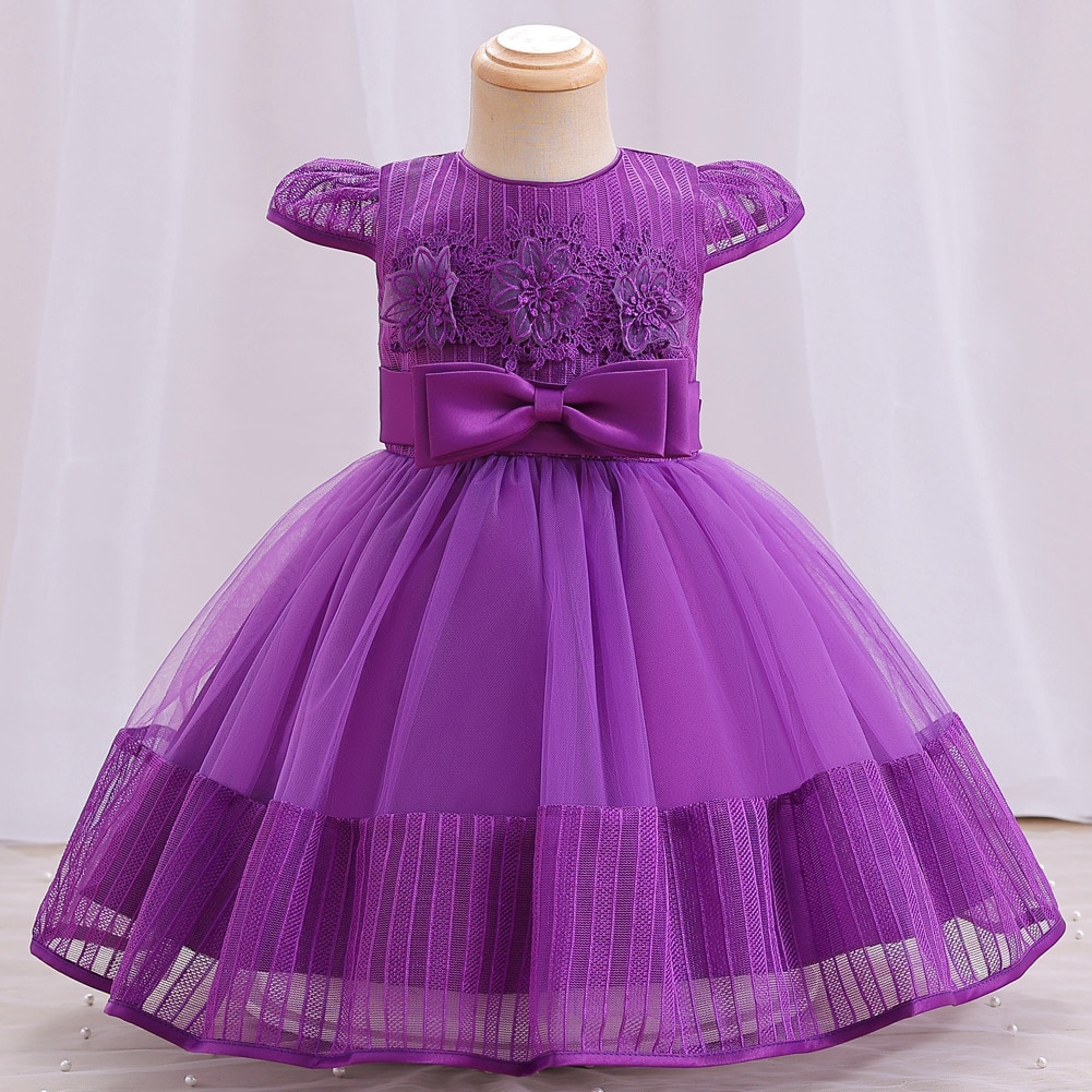 2023 Baby Girls Birthday Gala Elegant Party Princess Dresses New Born 1 to 3 Years One-piece Red Infant Black Child Prom Clothes