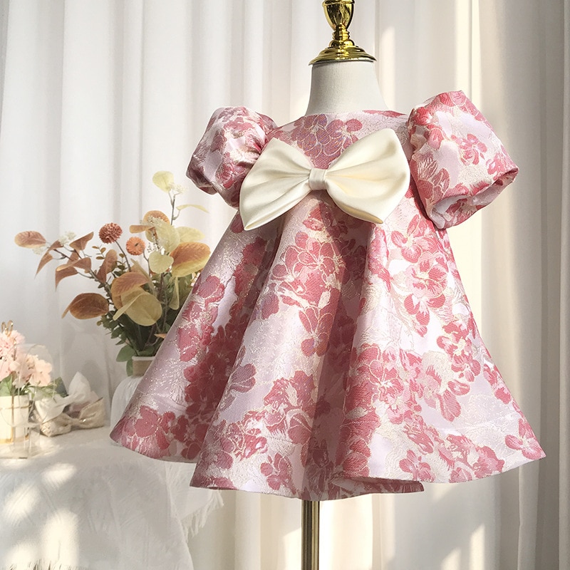 Princess Dress For Girls Wedding Elegant Party Prom Gown Children Birthday Pageant Communion Evening Dresses Bow Formal Vestidos
