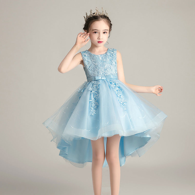 Fashion Girls Dresses for Party and Wedding Sleeveless Lace Girls Bridesmaid Dresses Summer Girls Party Dresses 3-12 Years
