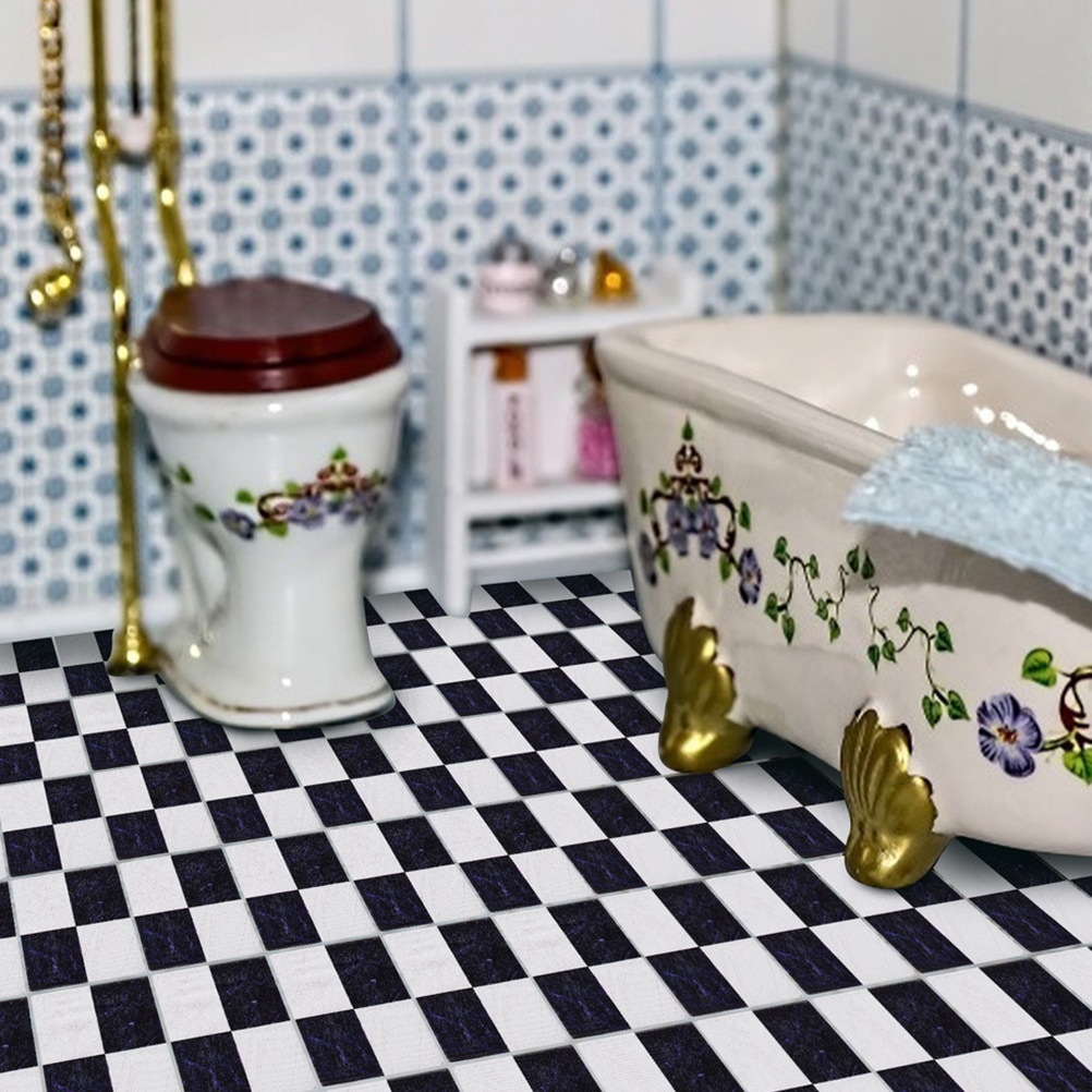 36Pcs Doll House Flooring Square Mini House Simulation Floorboard DIY Floorboard Adornments