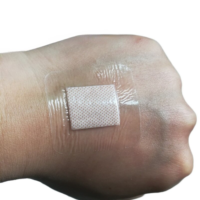 50pcs/set Band Aid Transparent PU Plasters Square Shaped Skin Patches Waterproof Wound Dressing Adhesive Bandages 38*38mm