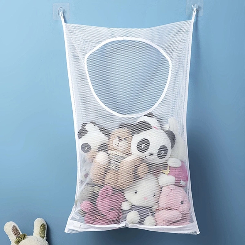 Baby Bathroom Mesh Bag for Children Bath Toy Bag Net Suction Cup Baskets Kids Bathtub Doll Organizer Bath Toy Storage Net Bag