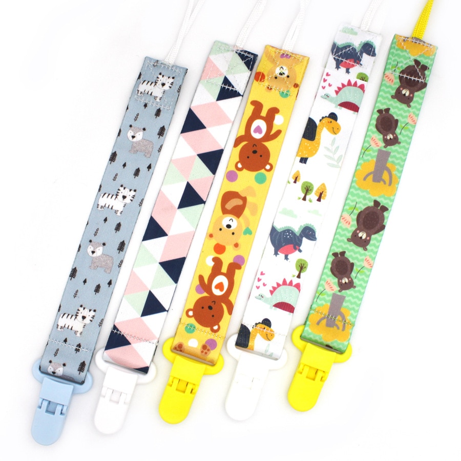 1pc Baby Pacifier Clip Chain Teether Holder Leash Nipples Children Cartoon Pacifier Clip Soother Nipple Teething Toys Leash Clip