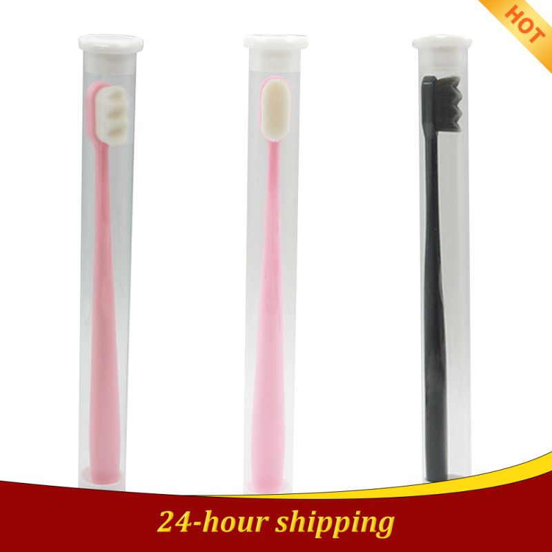1~20PCS Ultra-fine Soft Hair Eco Friendly Toothbrush Portable Travel Tooth Brush With Box Soft Fiber Nano Toothbrush Oral