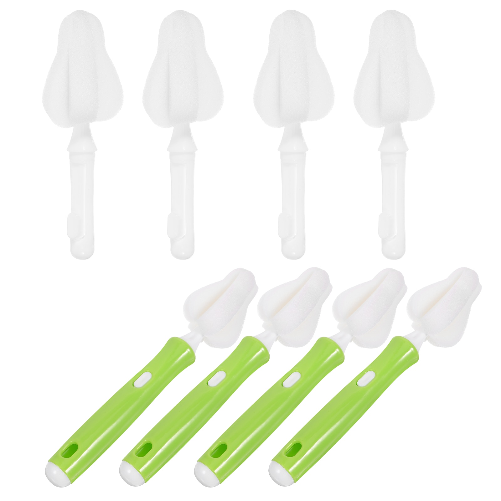 1 Set Detachable Milk Bottle Cleaning Brushes Replacement Pacifier Cleaning Brush Heads