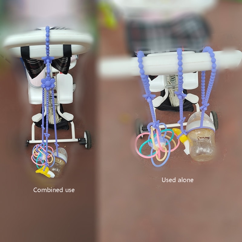 Silicone Pacifier Clip Toy Safety Straps Bottle Harness Straps Teether Straps