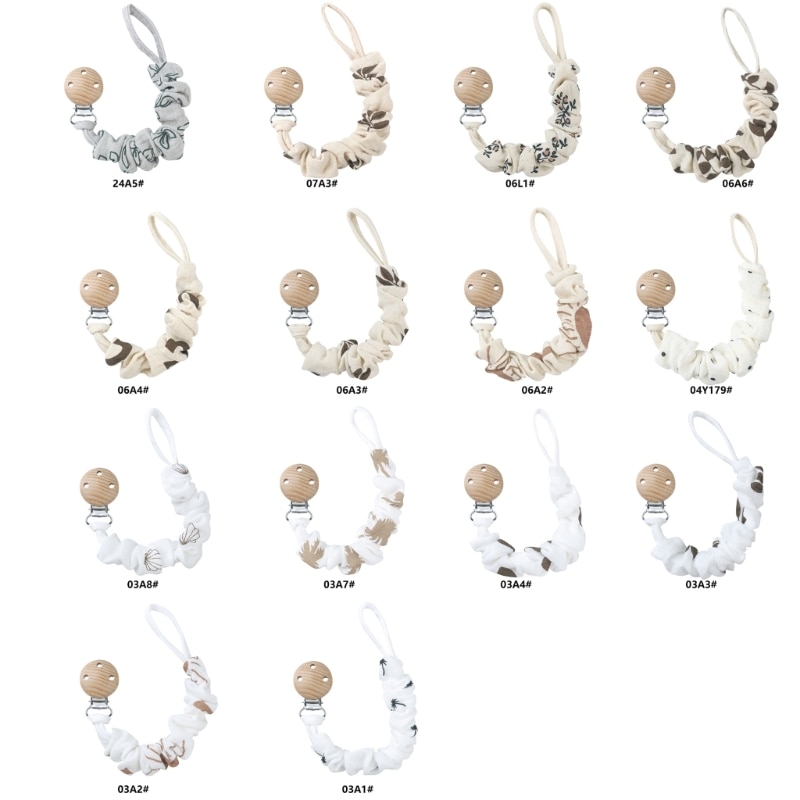 Pacifier Clip Teething Rings Pacifier Holder Wrinkles Design for Boys & Girls 69HE