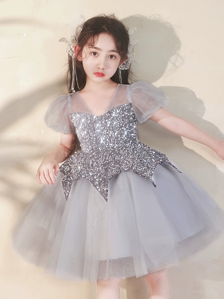 Luxury Children's Princess Costume Sequin TUTU Birthday Dresses For Girls Wedding Party Evening Ball Gown 10 14 Year Kid&ap