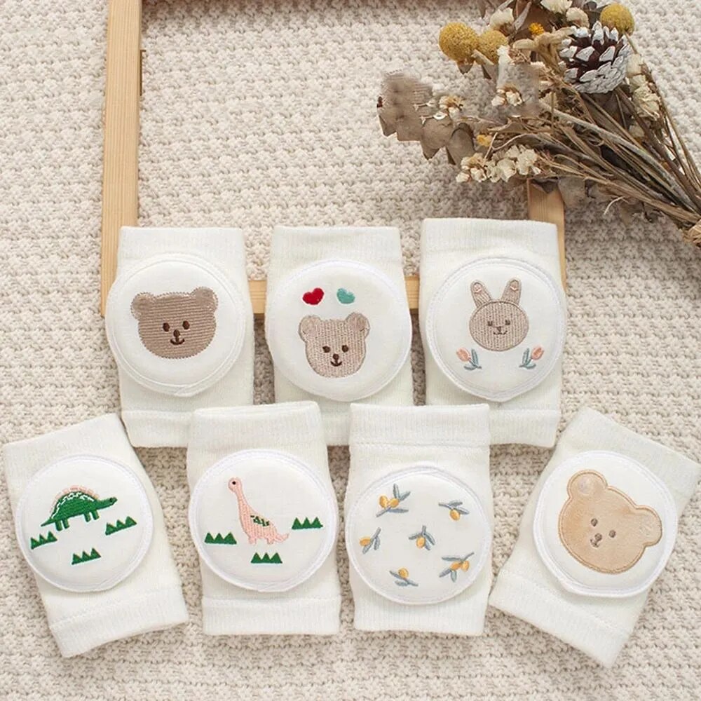Bear Rabbit Cartoon Design Cloth Accessories Thin Section Crawling Toddler Baby Knee Pads Child Leg Pads Elbow Pads