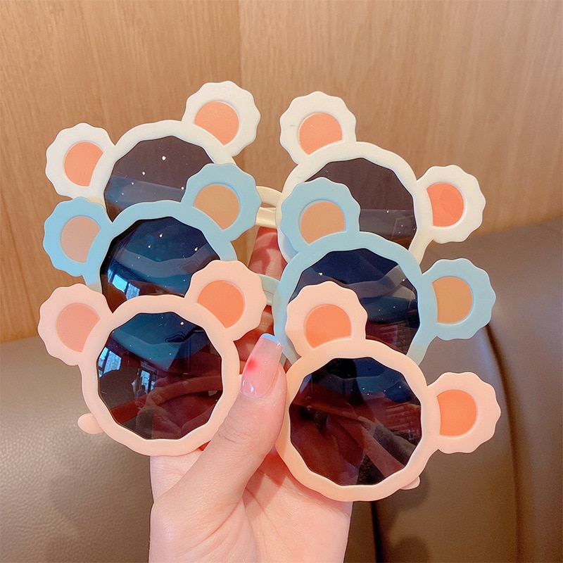 Children Summer Sunglasses Cute Bear Baby Sun Glasses for Girls Boys Outdoor Infant UV400 Protection Kids Decorative Eyeglasses