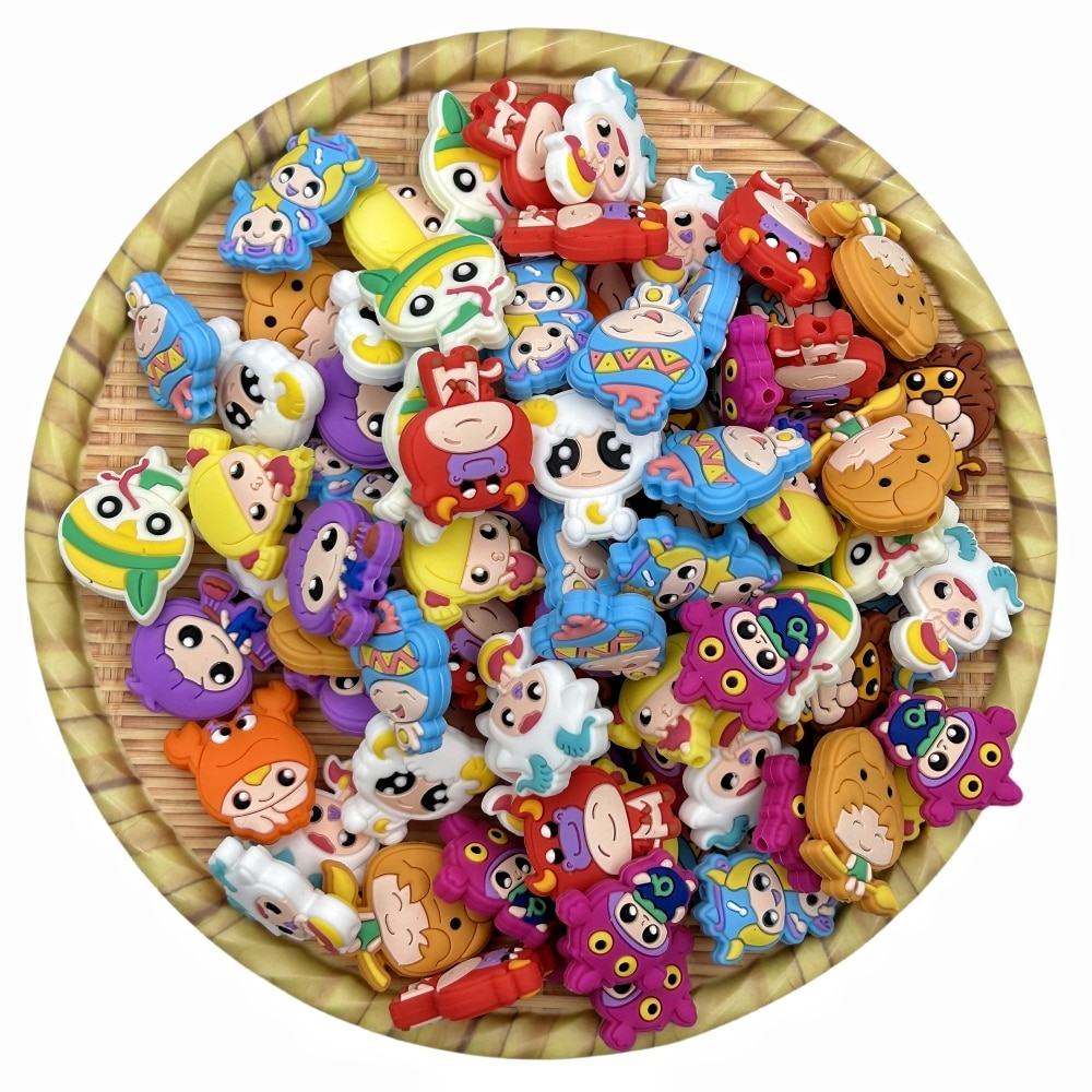 10PCS Silicone Twelve Constellations 12 Zodiac Signs Teether Beads Baby Chewing Toy Bead DIY Nipple Chain Jewelry Accessories